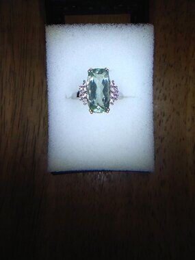 Prasiolite Silver Ring